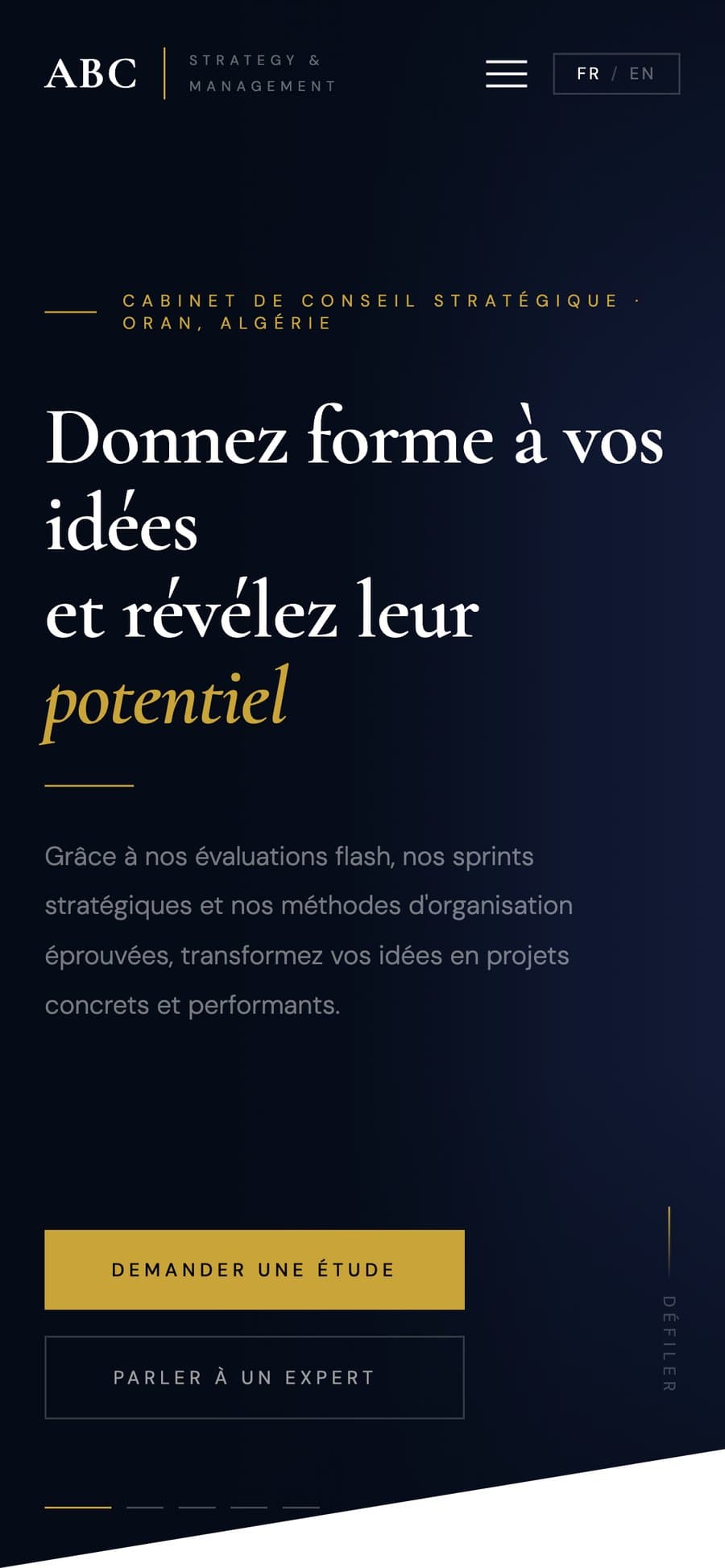 Écran mobile : home
