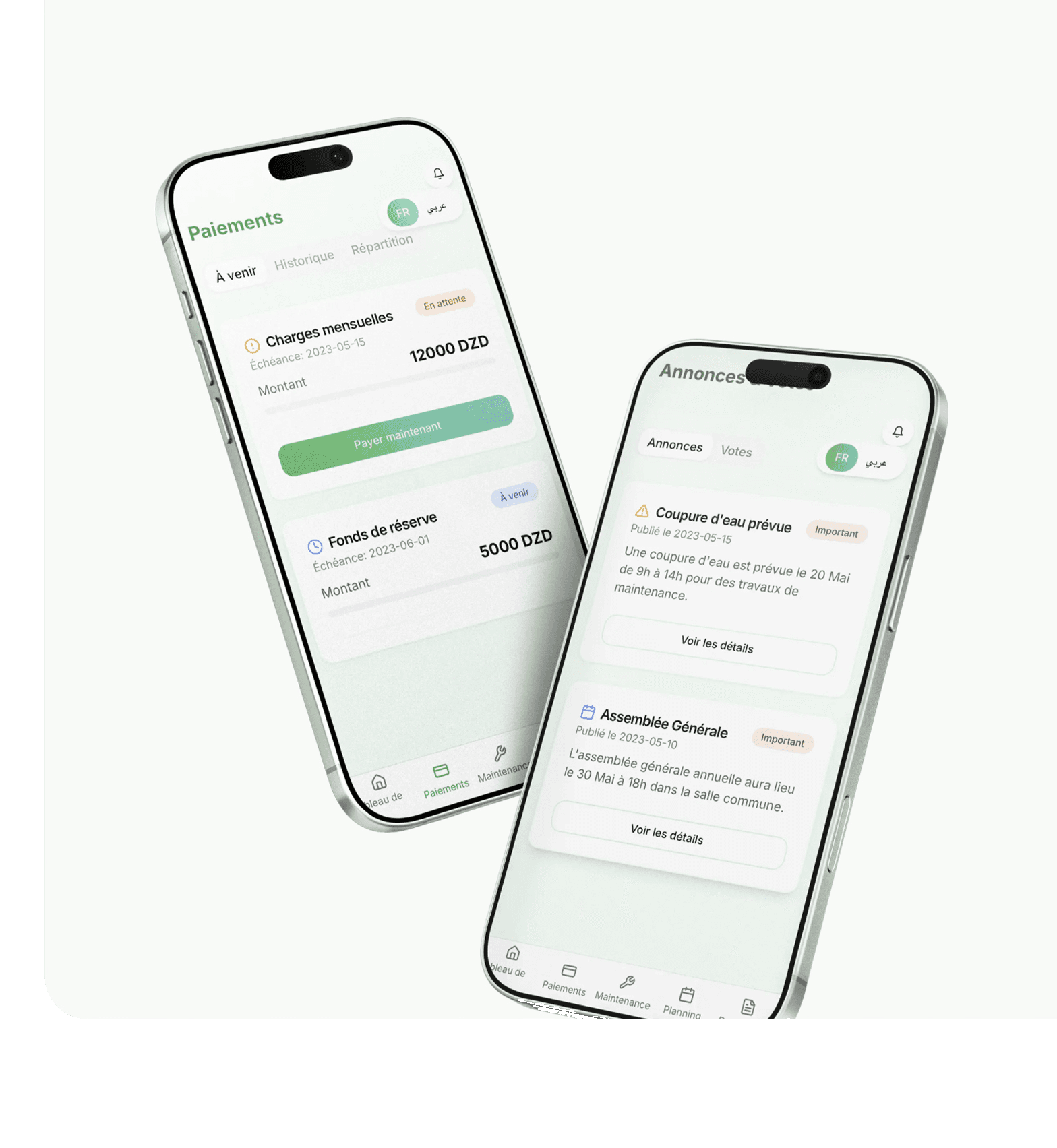 Application mobile résident