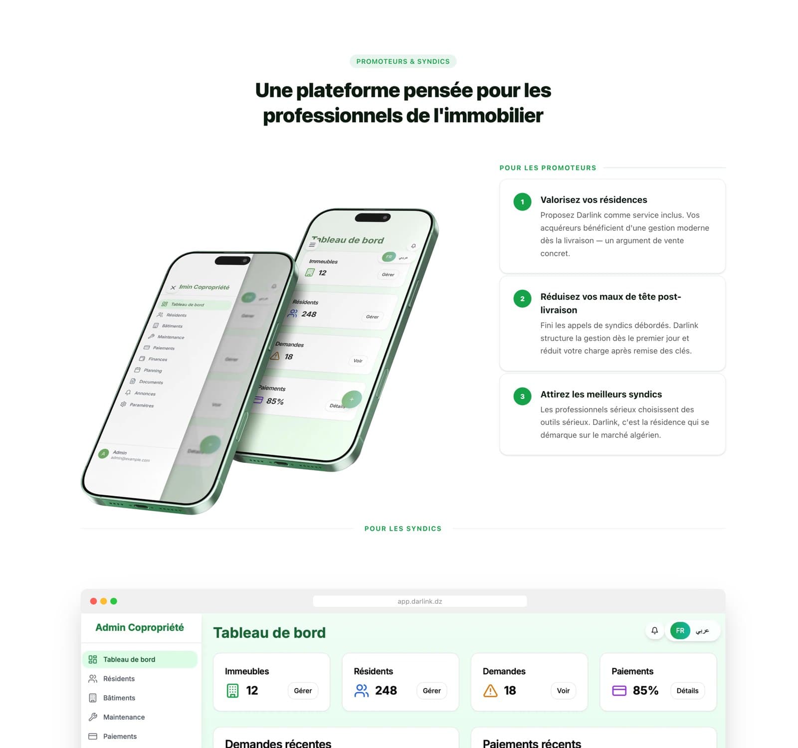 Pour les promoteurs