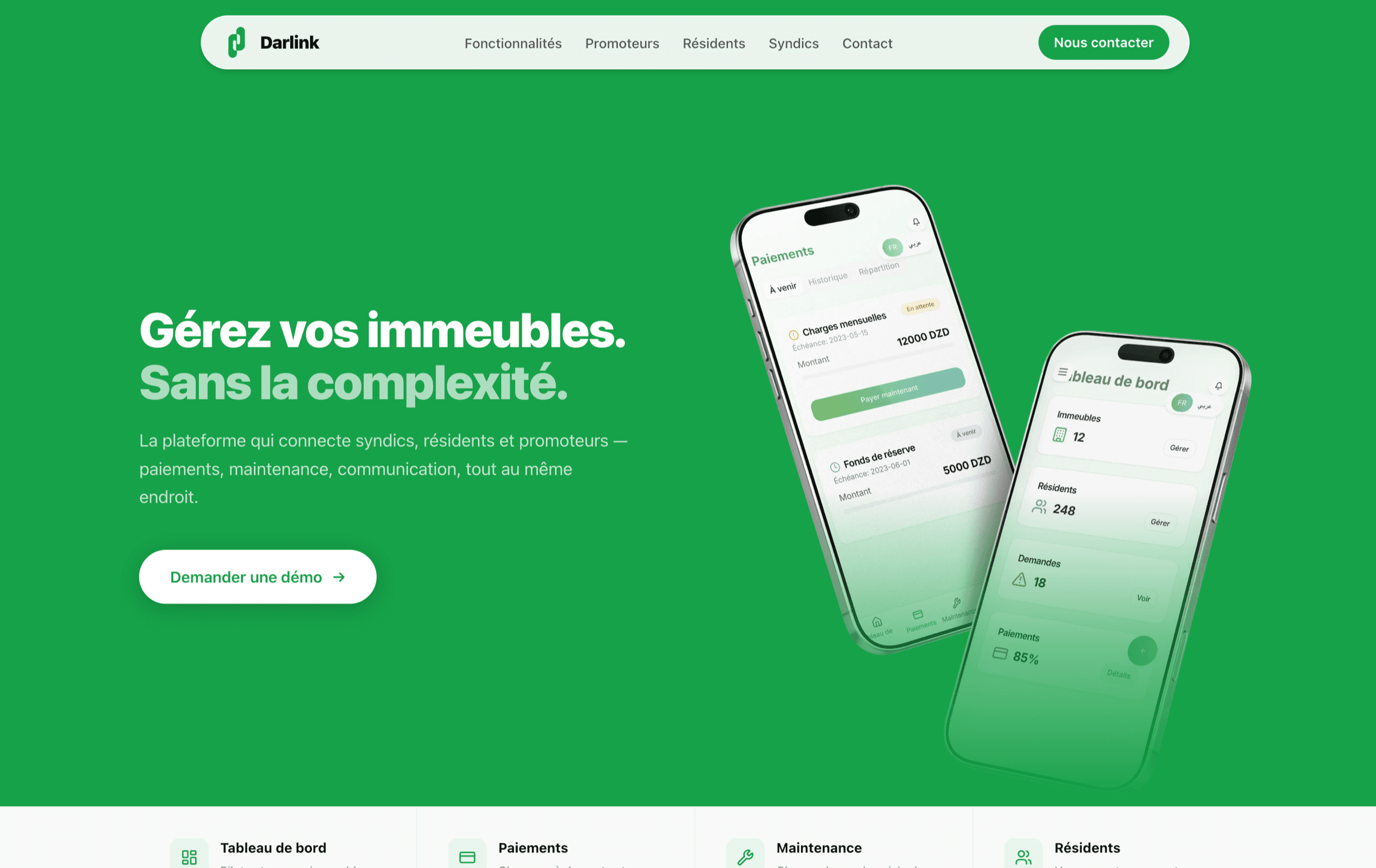 Hero du site vitrine